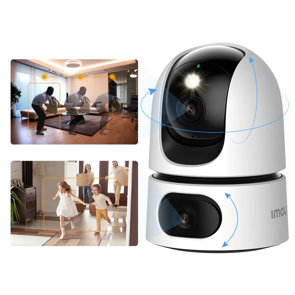  Cámara de Seguridad IP Dual 360° WiFi Inteligente 3MP + 3MP para Interiores, Visión Nocturna en Color, Detección de Personas, y Disuasión Activa – IMOU Ranger Dual (IPC-S2XN-6M0WED)