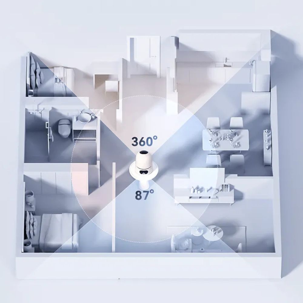 Cámara de Seguridad IP Dual 360° WiFi Inteligente Doble Lente 3MP + 5MP para Interiores, Visión Nocturna, Detección de Personas – IMOU Ranger Dual 8MP (IPC-S2XN-8M0WED)