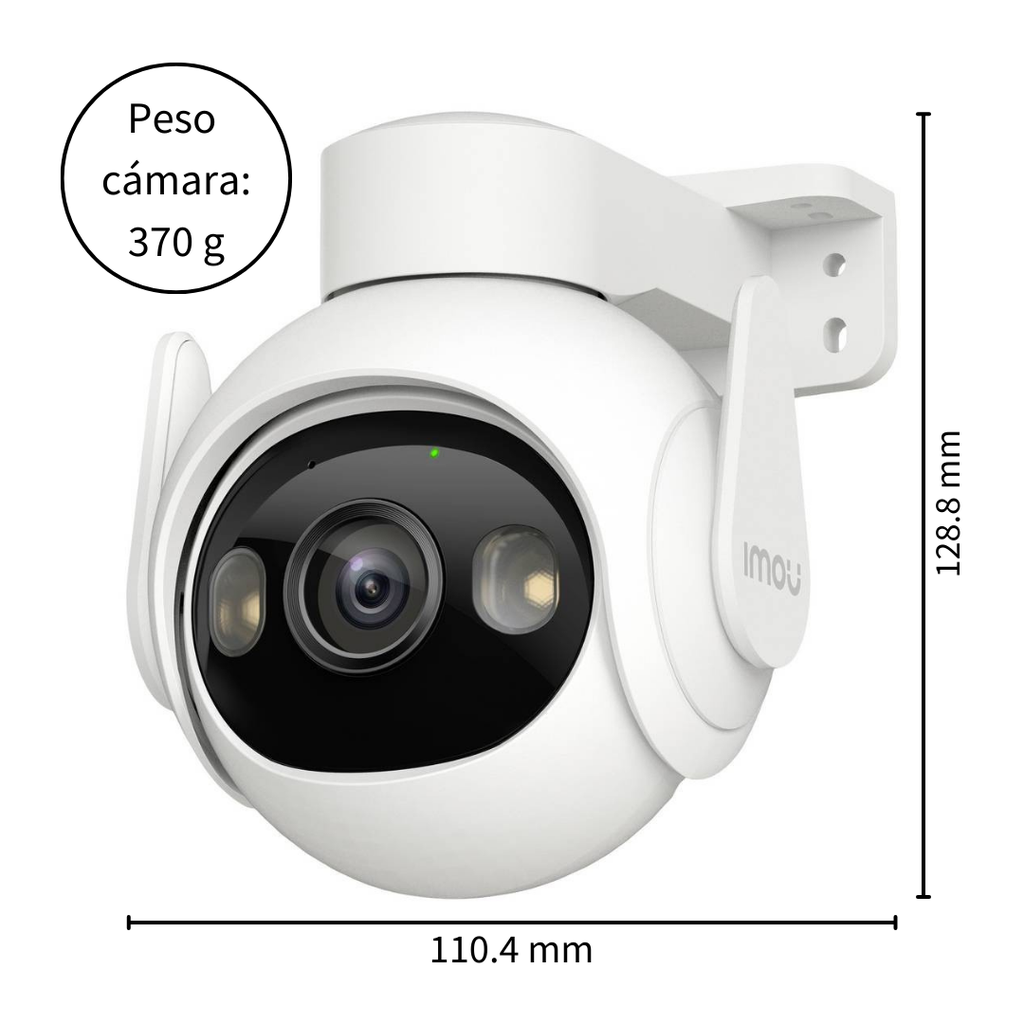 Cámara de Seguridad IP WiFi PT Motorizada 3MP para Exteriores, Cobertura 360°, Visión Nocturna 30m y Disuasión Activa – IMOU Cruiser 2 (IPC-GS7E-3M0WE)
