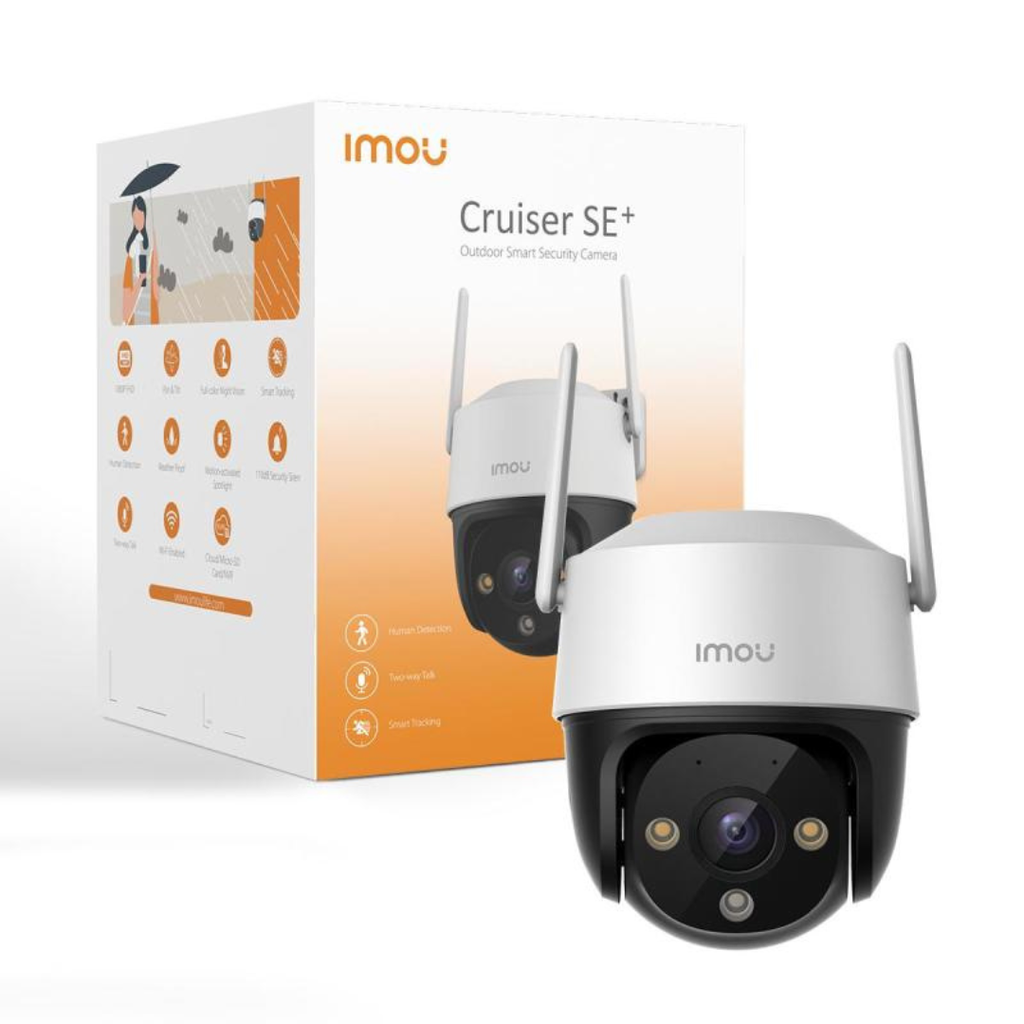 Cámara de Seguridad IP WiFi 3MP para Exteriores, Seguimiento Automático, Visión Nocturna 30m y Disuasión Activa – IMOU Cruiser SE+ (IPC-K7CN-3H1WE)