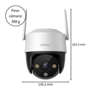 Cámara De Seguridad Wifi Robótica PT, 5mp, 3.6mm, Visión nocturna, Detección inteligente, Audio, IMOU Cruiser SE+ IPC-K7CN-5H1WE 