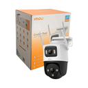 Cámara de Seguridad IP WiFi Dual 3MP + 5MP para Exteriores, Cobertura 360° Doble lente, Visión Nocturna en Color y Disuasión Activa – IMOU Cruiser Dual (IPC-S7XN-8M0WED)