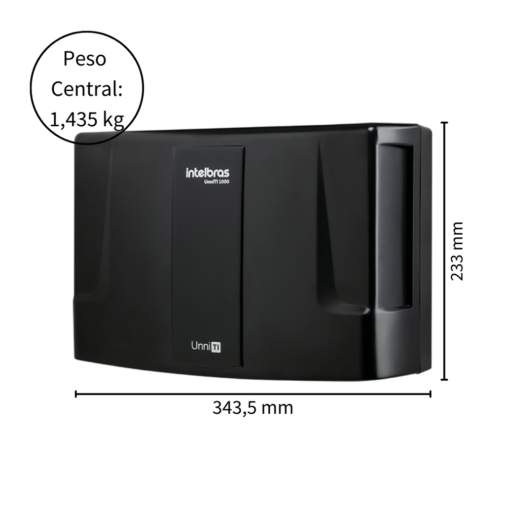 Central Telefónica Híbrida con Soporte para VoIP, Escalabilidad hasta 250 Extensiones IP, para Oficinas y Empresas - UnniTI 1000 Intelbras