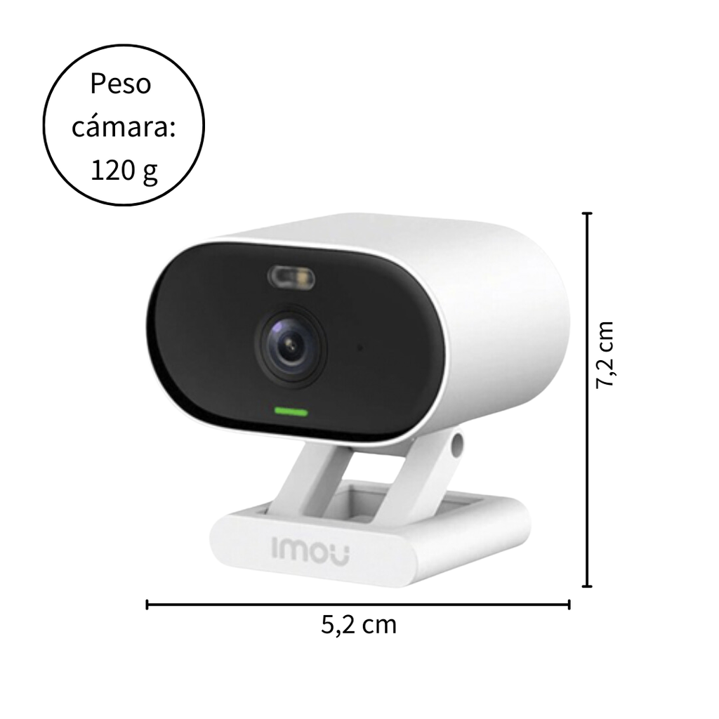Cámara de Seguridad IP WiFi Full HD 1080p para Interiores y Exteriores, Visión Nocturna, Detección de Movimiento y Audio Bidireccional – IMOU Versa (IPC-C22FN-C)