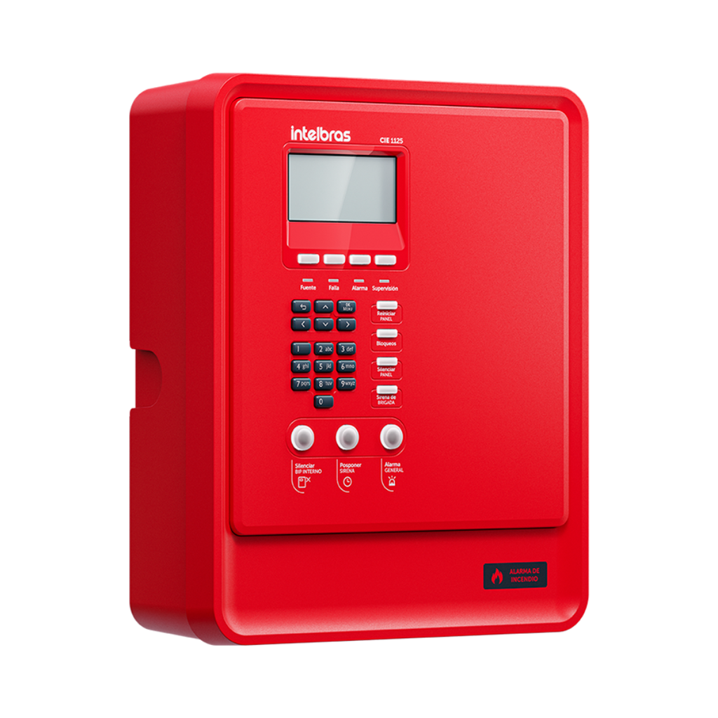 Central de Alarma Contra Incendios Direccionable con Capacidad para 125 Dispositivos, Interconexión de Centrales - CIE 1125 Intelbras