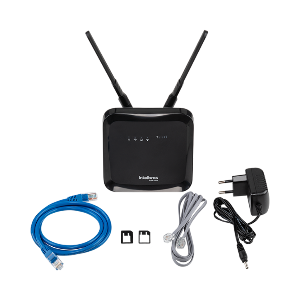 Interfaz Celular 4G con Wi-Fi, Tecnología VoLTE y Conexión para Hasta 32 Dispositivos - ICW 4002 Intelbras