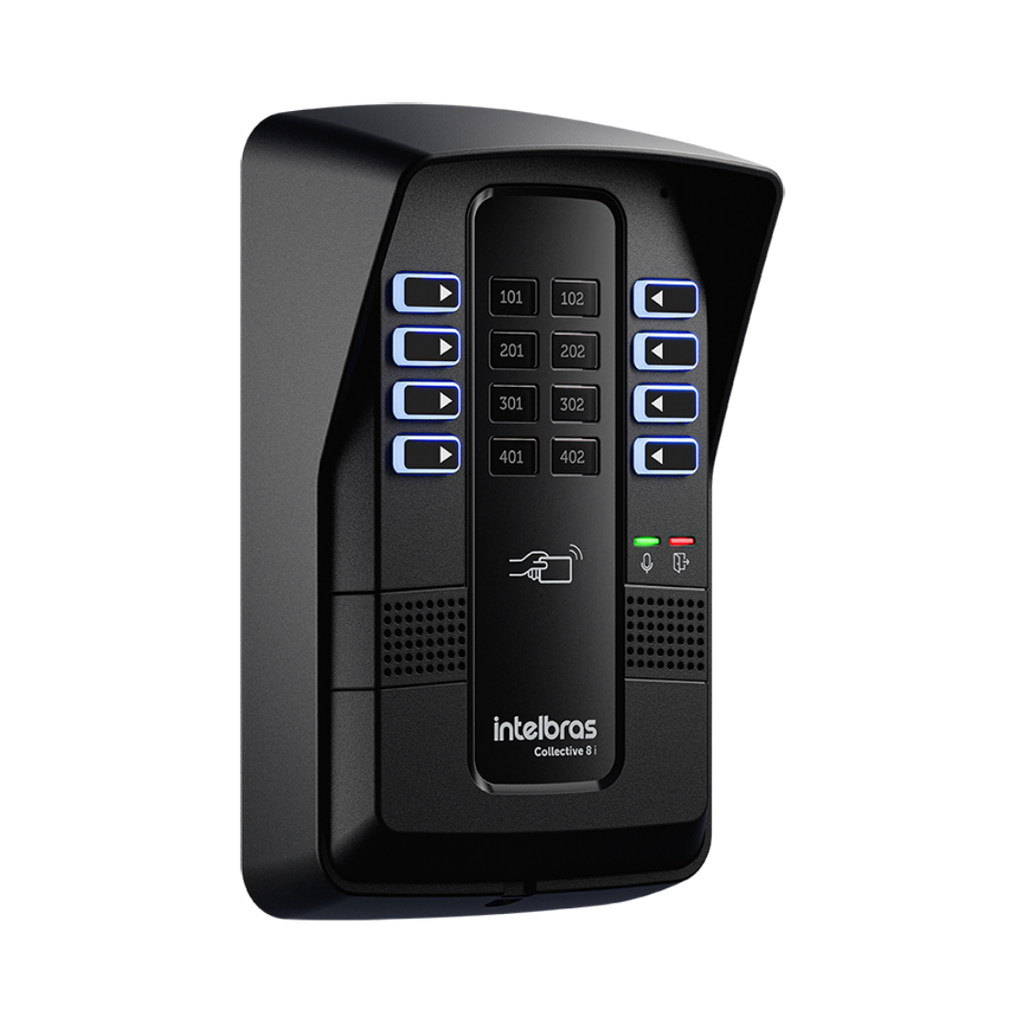 Central Colectiva de Intercomunicación con Capacidad para 8 Apartamentos, Control de Acceso RFID y Fácil Instalación - Collective 8 Intelbras