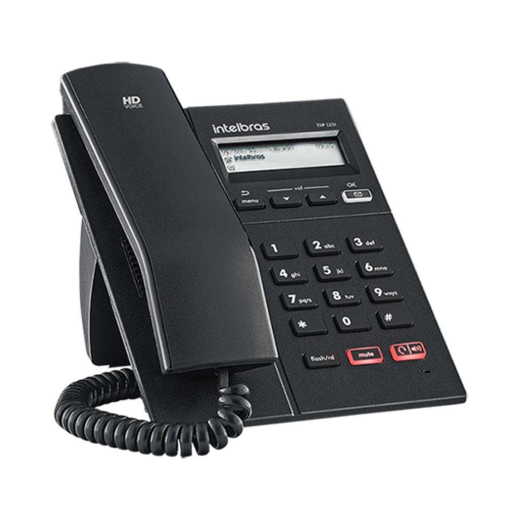 Teléfono IP con Calidad de Audio HD, Soporte PoE y Compatibilidad SIP 2.0 para Comunicación Empresarial - TIP 125i Intelbras