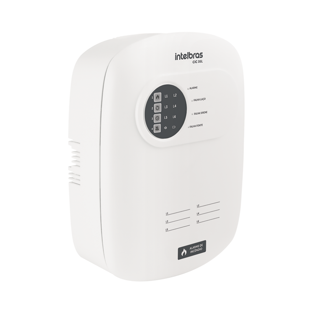 Central de Alarma Contra Incendios Convencional con Capacidad para 6 Lazos, Monitoreo Continuo y Salidas Auxiliares - CIC 06L Intelbras