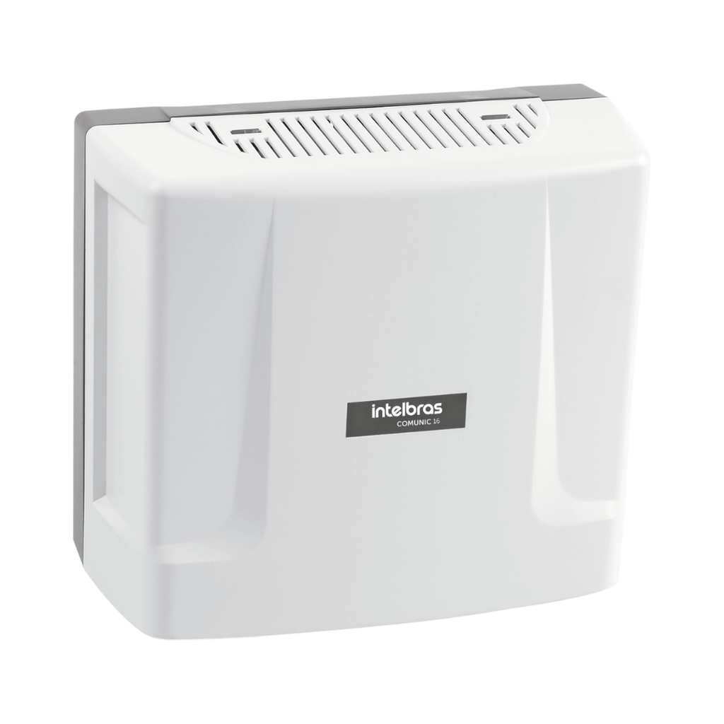 Central de Portería Modular con Capacidad para 16 Extensiones, Llamadas Gratuitas y Alimentación para Porteros Electrónicos - COMUNIC 16 Intelbras