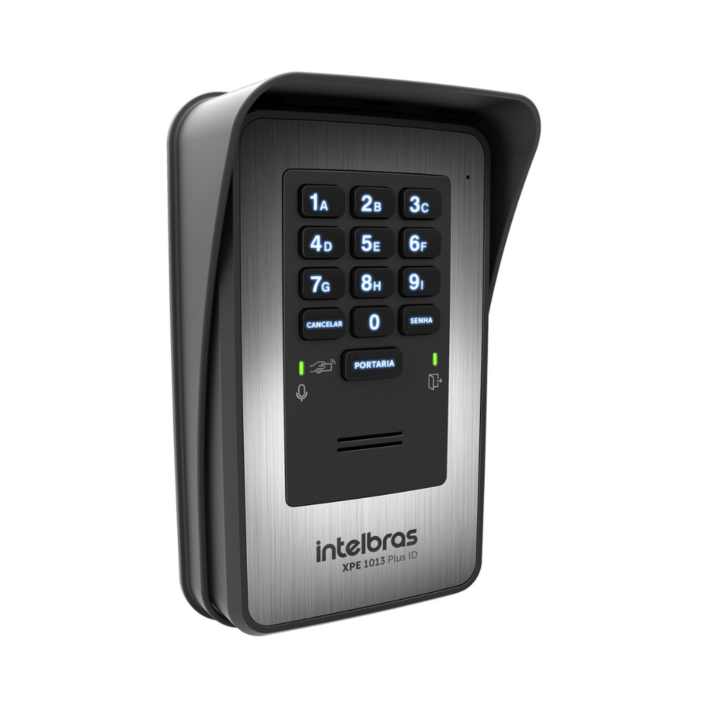 Portero Electrónico con Acceso RFID, Teclado en Braille y Comunicación Directa para Condominios - XPE 1013 PLUS ID Intelbras