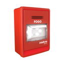 Señalizador Audiovisual Direccionable con Alerta Sonora de 90 dB/m, LEDs de Alto Brillo y Configuración Flexible - SAV 521E Intelbras