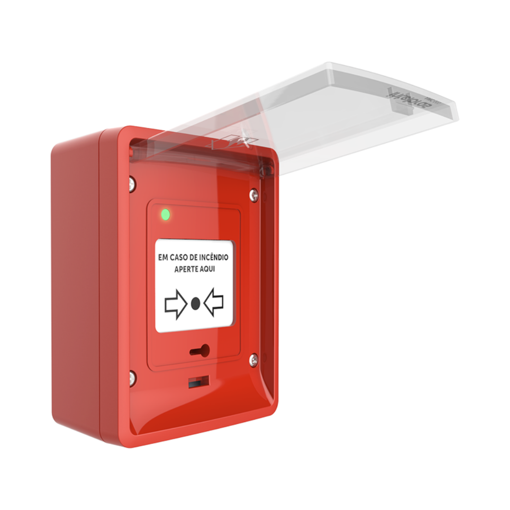Pulsador Manual Direccionable con Grado de Protección IP66, Indicadores LED y Diseño Rearmable - AME 566 Intelbras