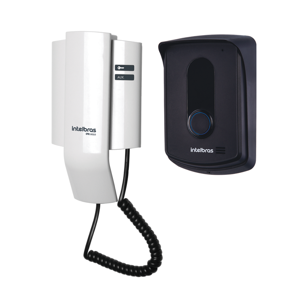 Citófono Residencial con Control de Dos Cerraduras, Protección Antisabotaje y Aviso de Portón Abierto - IPR 8010 Intelbras
