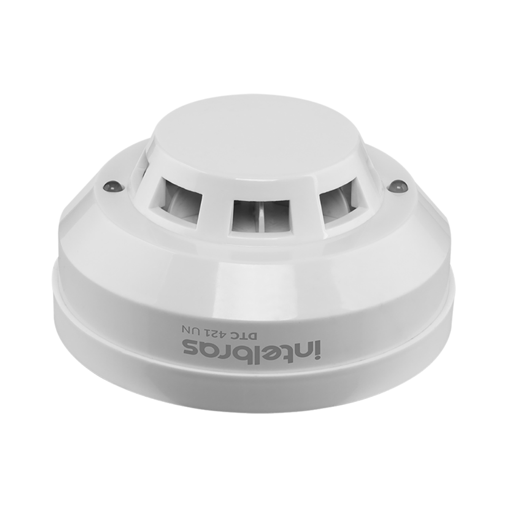 Detector de Temperatura Convencional con Detección Termovelocimétrica, Indicador LED y Resistencia UV - DTC 421 Intelbras