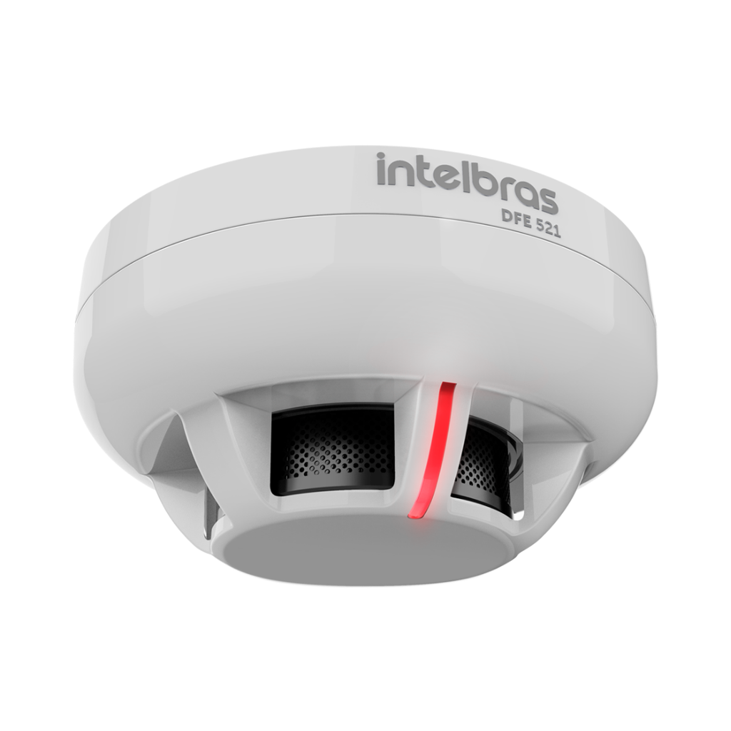 Detector de Humo Direccionable con Tecnología de Efecto Tyndall, Instalación a 2 Hilos y Protección UV - DFE 521 ESP Intelbras