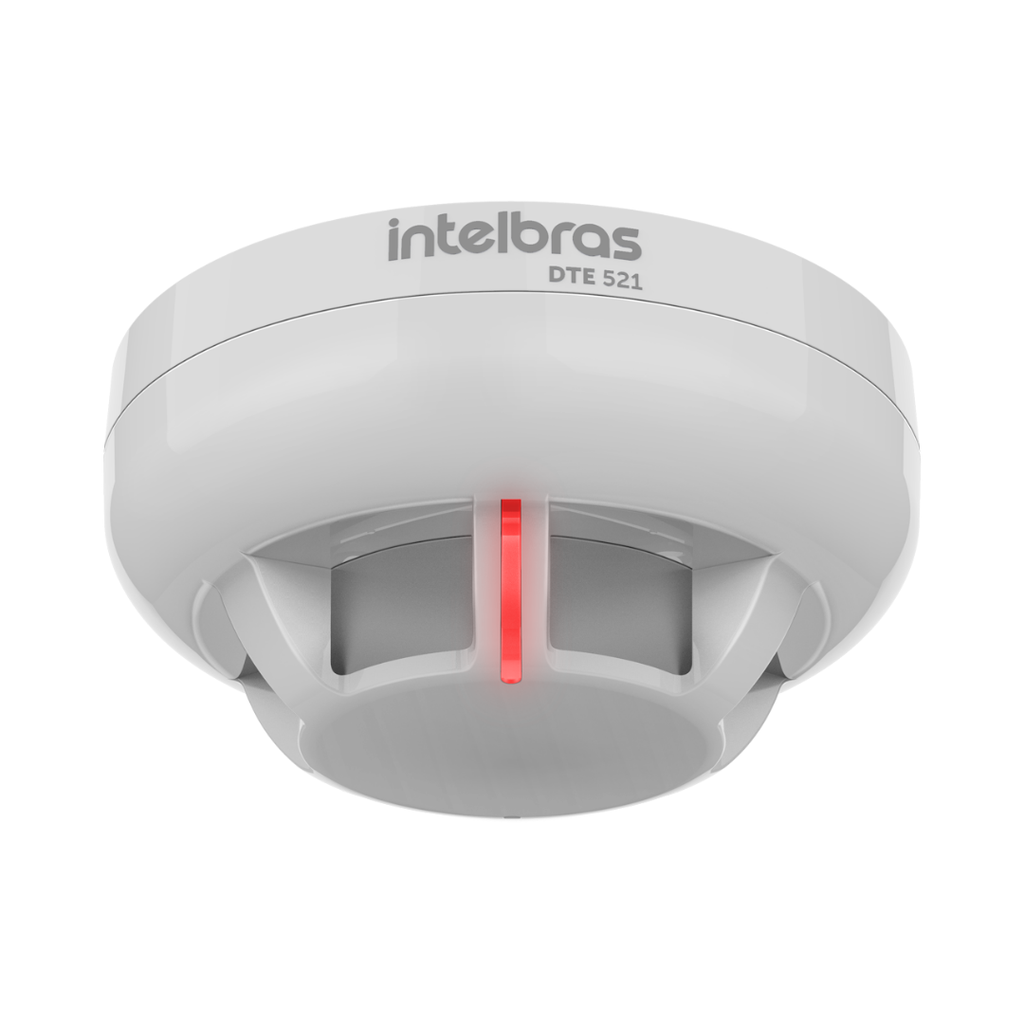 Detector de Temperatura Direccionable con Detección Termovelocimétrica, Instalación Clase A/B y Resistencia UV - DTE 521 Intelbras