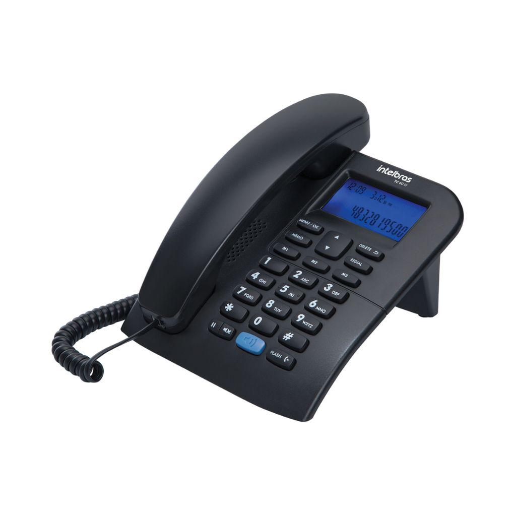 Teléfono Análogo con Identificador de Llamadas, Altavoz Manos Libres y Memorias de Marcación Rápida - TC 60 ID Intelbras