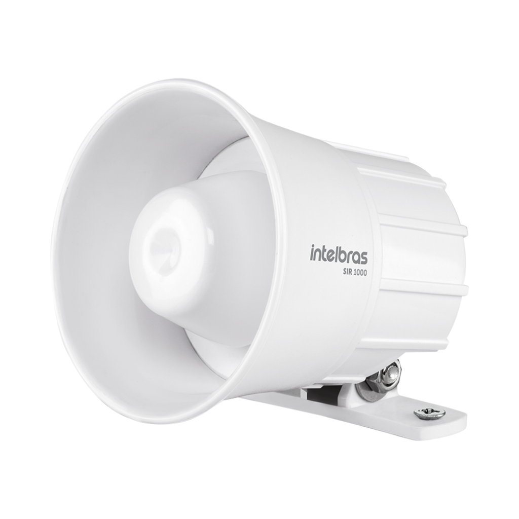 Sirena Cableada con Potencia de 105 dB, Compatibilidad de 9 a 15 VDC y Diseño Resistente con Protección UV - SIR 1000 Intelbras