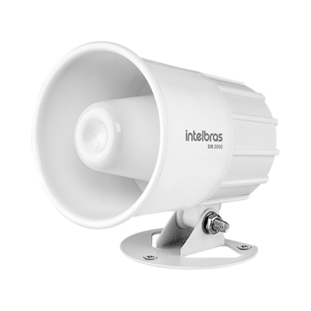 Sirena Cableada con Potencia de 115 dB, Compatibilidad de 9 a 15 VDC y Diseño Resistente con Protección UV - SIR 2000 Intelbras