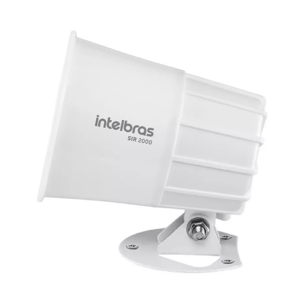 Sirena Cableada con Potencia de 115 dB, Compatibilidad de 9 a 15 VDC y Diseño Resistente con Protección UV - SIR 2000 Intelbras