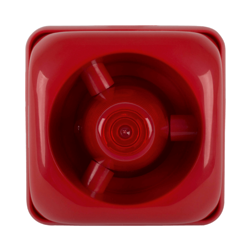 Señalizador Audiovisual Convencional con Sirena de >90 dB, Baliza LED y Compatibilidad 12-24 Vdc - SAV 420C Intelbras