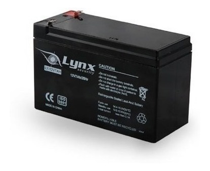 Batería de Carga Seca de 12V 7Ah con Alta Retención de Carga y Compatibilidad para Sistemas de Seguridad - LY-12V7AH Lynx