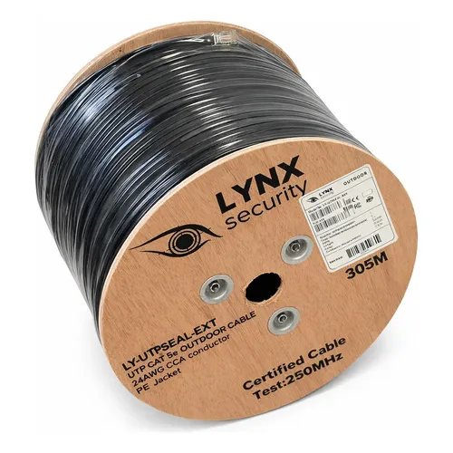 [LY-UTP6AL-EXT] NUEVO Cable UTP Cat6 Exterior, Aleación, conductor 0.56mm, rollo 305mt
