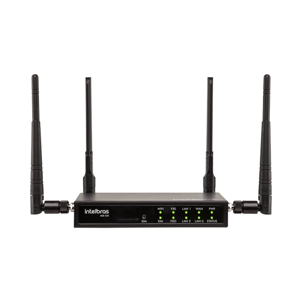 [IAD 100] Central Telefónica IP con Capacidad para 32 Extensiones y 9 Llamadas Simultáneas, Función de Enrutador Wi-Fi y Conexión 4G - IAD 100 Intelbras