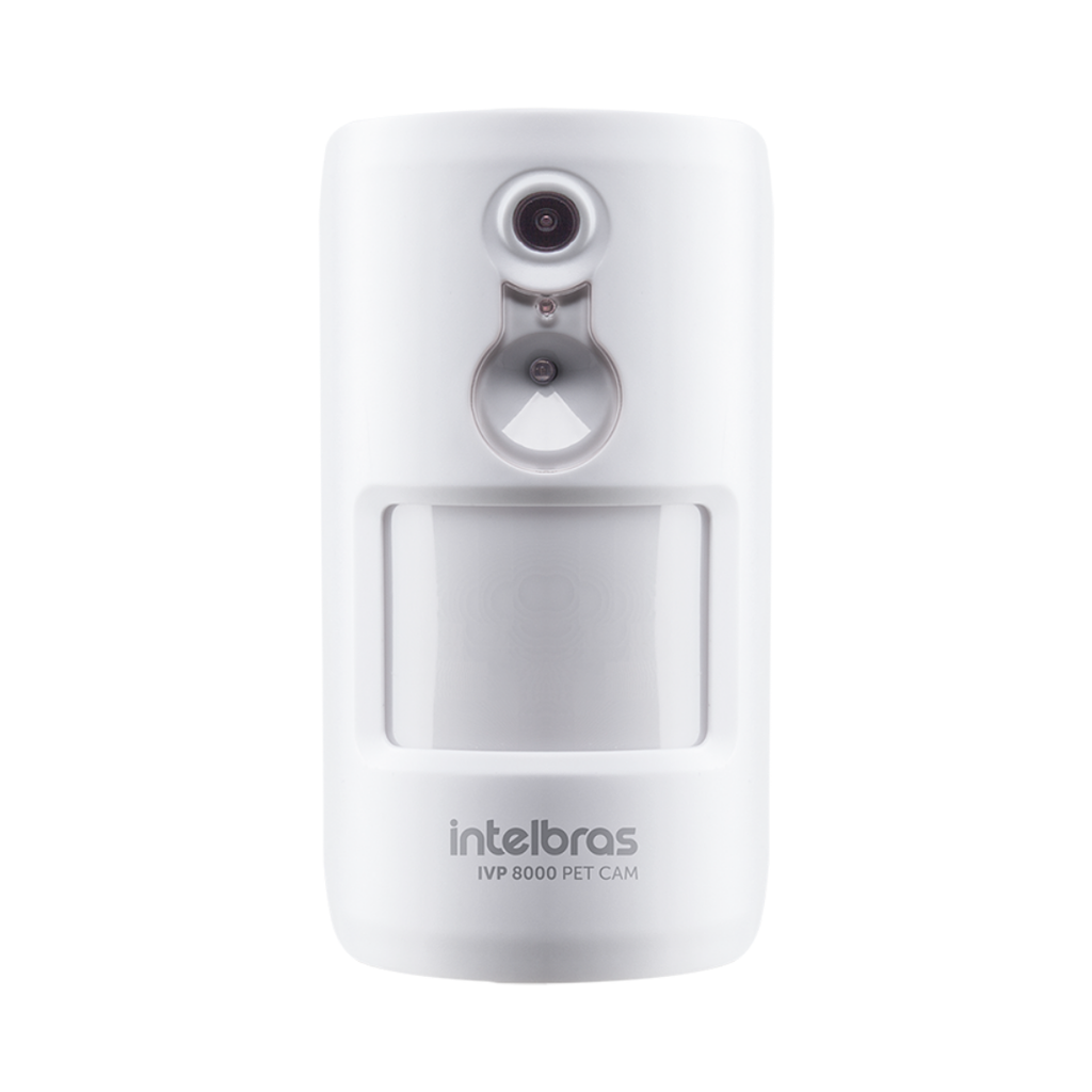 [IVP 8000 PET CAM] Sensor de Movimiento Infrarrojo con Cámara Integrada, Función PET e Inmunidad a Mascotas de Hasta 20 kg - IVP 8000 PET CAM Intelbras