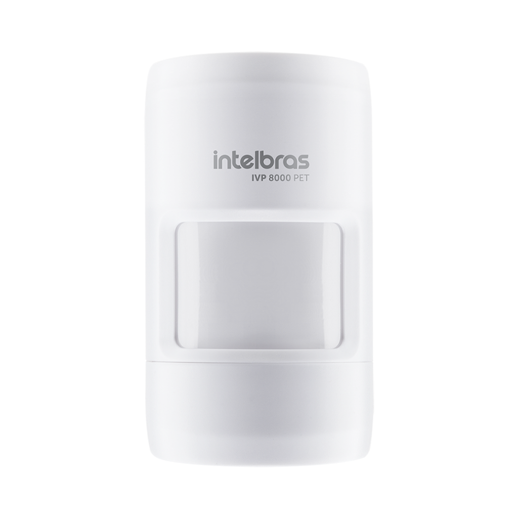 Sensor de Movimiento Inalámbrico con Inmunidad a Mascotas de Hasta 20 kg, Configuración Remota y Alcance de 1.000 Metros - IVP 8000 PET EXP Intelbras