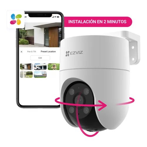 [H8C] Cámara de Seguridad EZVIZ H8c 3MP 2K WiFi Exterior 360° CS-H8c-R100-1K3WKFL: IA Seguimiento, Audio y Defensa con Sirena