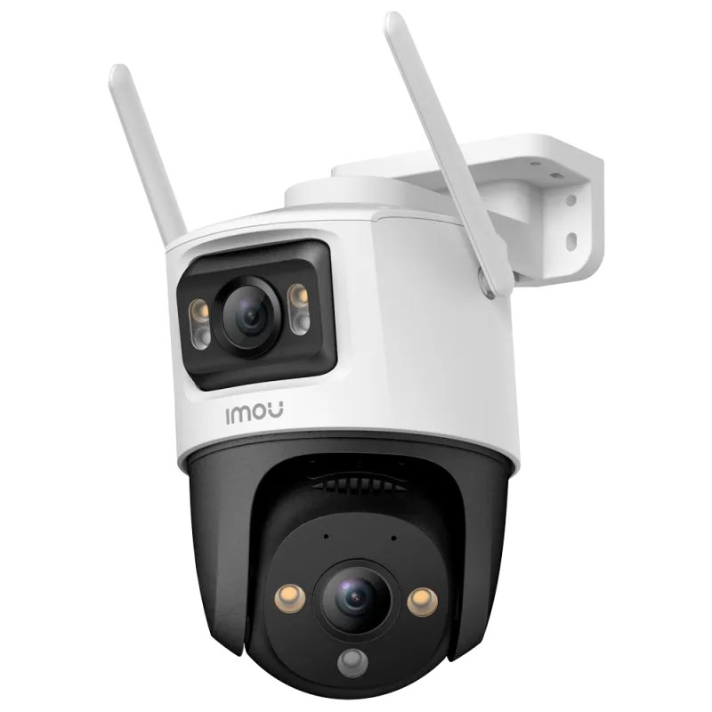 [IPC-S7XEN-10M0WED] Cámara IP/PT 10MP Cruiser Dual 2 (5MP Lente FIJO/5MP Lente PT) Smart Color Algo Play Disuacion Activa Luz Roja y Azul Wi - FI6/IP66 (IPC-S7XEN-10M0WED)